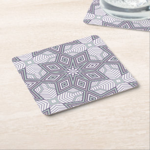 Dessous-de-verre Carré En Papier Motif géométrique multicolore rétro