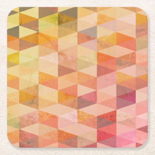 Dessous-de-verre Carré En Papier Motif géométrique Triangle souple