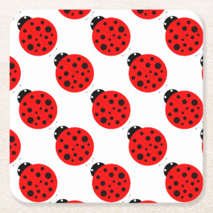 Dessous-de-verre Carré En Papier Motif Ladybug