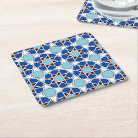 Motif marocain géométrique islamique dans le bleu