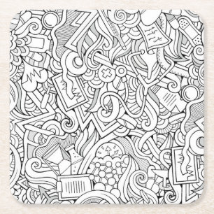 Dessous-de-verre Carré En Papier Motif Médicale de B&W