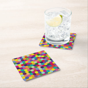 Dessous-de-verre Carré En Papier Motif Moderne Colorful - Housseur de printemps mod