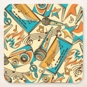 Dessous-de-verre Carré En Papier Motif musical