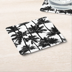 Dessous-de-verre Carré En Papier Motif Palm Tree