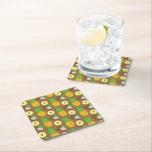 Dessous-de-verre Carré En Papier motif "Pineapple Coconut Bliss"