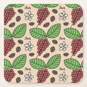 Dessous-de-verre Carré En Papier Motif Plante Java