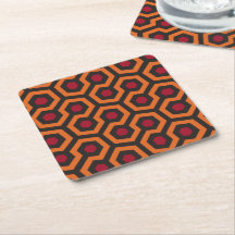 Motif rétro moderne orange rouge Brown Hexagon