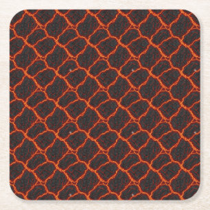Dessous-de-verre Carré En Papier Motif sans couture de flux de lave