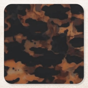 Dessous-de-verre Carré En Papier Motif sans fil Tortoiseshell, Chic TortoiseShell