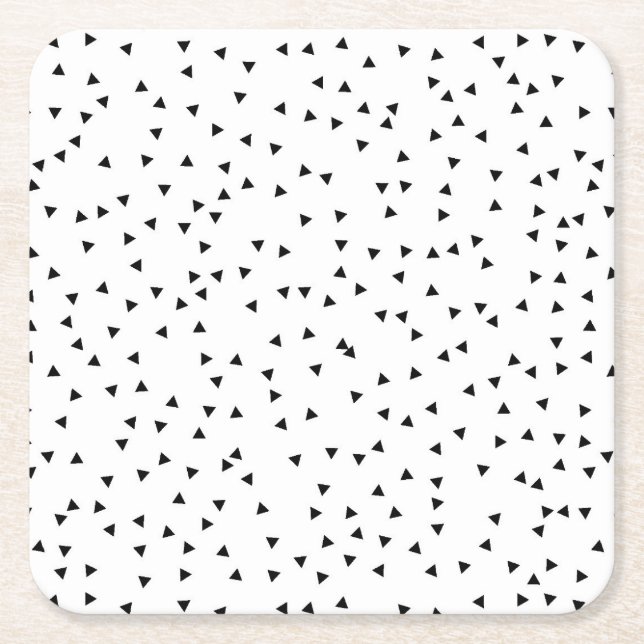Dessous-de-verre Carré En Papier Motif scandinave de triangle de style (Devant)