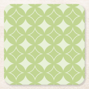 Dessous-de-verre Carré En Papier Motif shippo vert olive