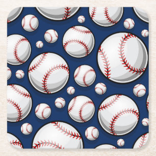 Dessous-de-verre Carré En Papier Motif sportif de baseball