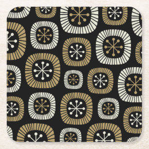 Dessous-de-verre Carré En Papier Motif Starburst moderne du milieu du siècle