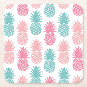 Dessous-de-verre Carré En Papier Motif vintage d'ananas