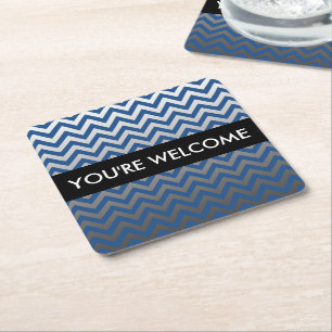 Dessous-de-verre Carré En Papier Motif ZIGZAG - dégradés de gris + votre fond.