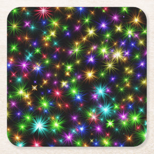 Dessous-de-verre Carré En Papier Multicolor Christmas Star Rays-57191