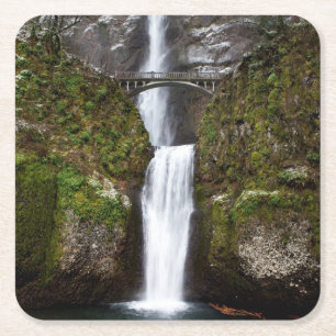 Dessous-de-verre Carré En Papier Multnomah tombe en gorge de Colombie