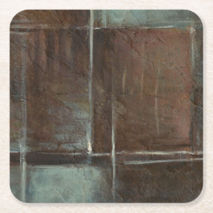 Dessous-de-verre Carré En Papier Mur de briques rouge et gris