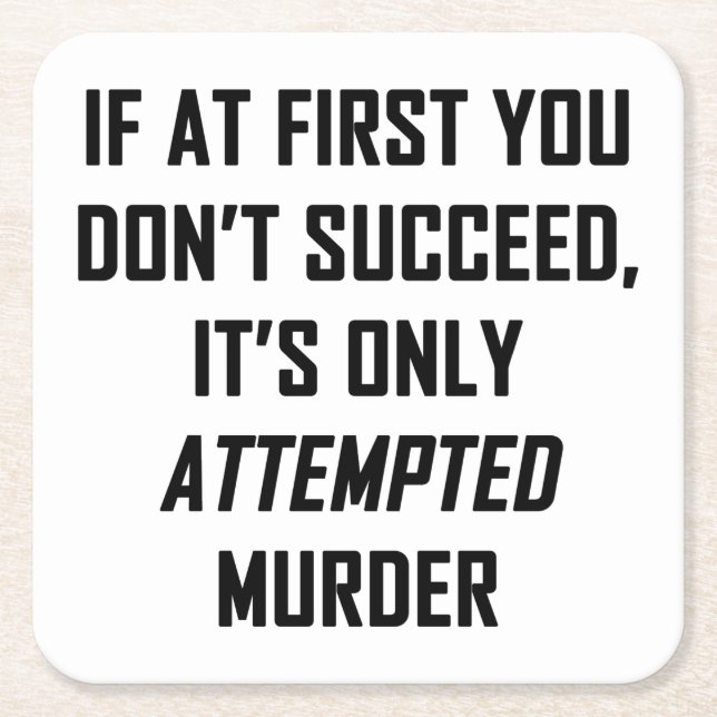 Dessous-de-verre Carré En Papier Murder (Devant)