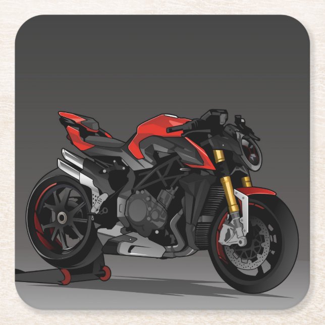 Dessous-de-verre Carré En Papier MV Agusta Brush 1000RR (Devant)