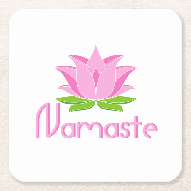 Dessous-de-verre Carré En Papier Namaste (Devant)