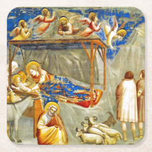 Dessous-de-verre Carré En Papier Nativité Naissance de Jésus
