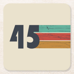 Dessous-de-verre Carré En Papier Né en 1945 fête d'anniversaire vintage