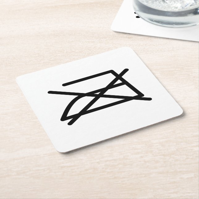 DESSOUS-DE-VERRE CARRÉ EN PAPIER NE REFROIREZ PAS ! (Incliné)