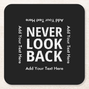 Dessous-de-verre Carré En Papier Ne regardez jamais le texte de motivation