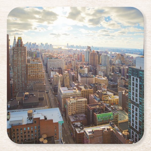Dessous-de-verre Carré En Papier New York City (Devant)