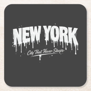 Dessous-de-verre Carré En Papier New York City qui ne dort jamais