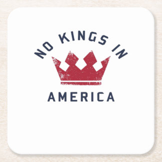 Dessous-de-verre Carré En Papier No Kings In America Anti Fascism USA Classic