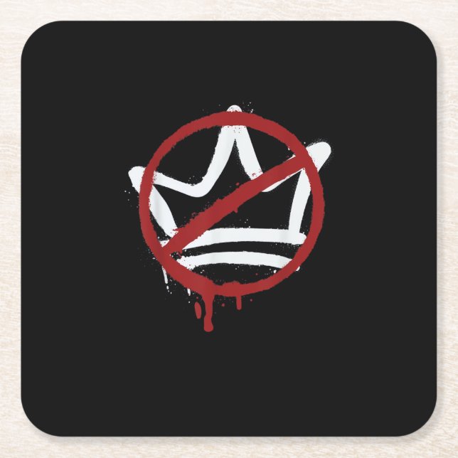 Dessous-de-verre Carré En Papier No Kings In America Since 1776 Minimal Clean (Devant)