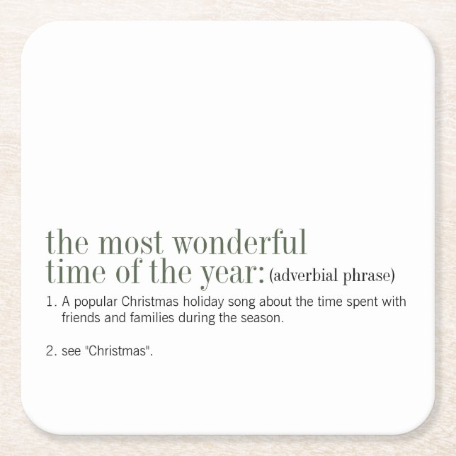 Dessous-de-verre Carré En Papier Noël (Devant)