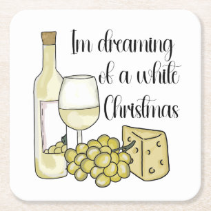 Dessous-de-verre Carré En Papier Noël au vin blanc