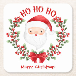 Dessous-de-verre Carré En Papier Noël du Père Noël
