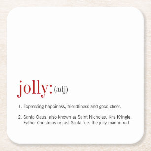 Dessous-de-verre Carré En Papier Noël Jolly Définition Fête