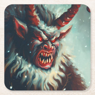 Dessous-de-verre Carré En Papier Noël Krampus 3
