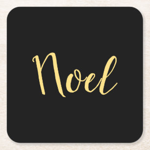 Dessous-de-verre Carré En Papier NOEL Moderne Chic Vacances Script Arrière - plan n
