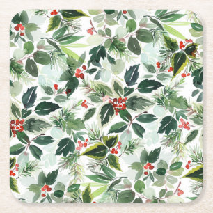 Dessous-de-verre Carré En Papier Noël Motif de l'hiver modifié