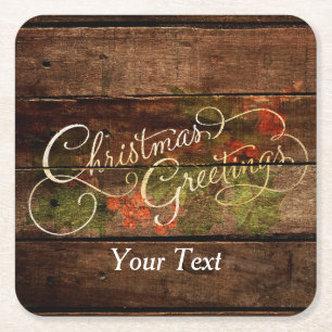 Dessous-de-verre Carré En Papier Noël rustique