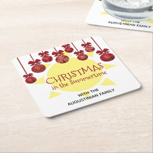 DESSOUS-DE-VERRE CARRÉ EN PAPIER NOËL SUR MESURE EN ÉTÉ