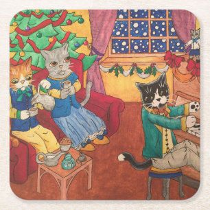 Dessous-de-verre Carré En Papier Noël victorien
