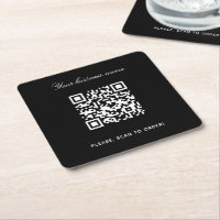 Noir blanc nom de l'entreprise qr code