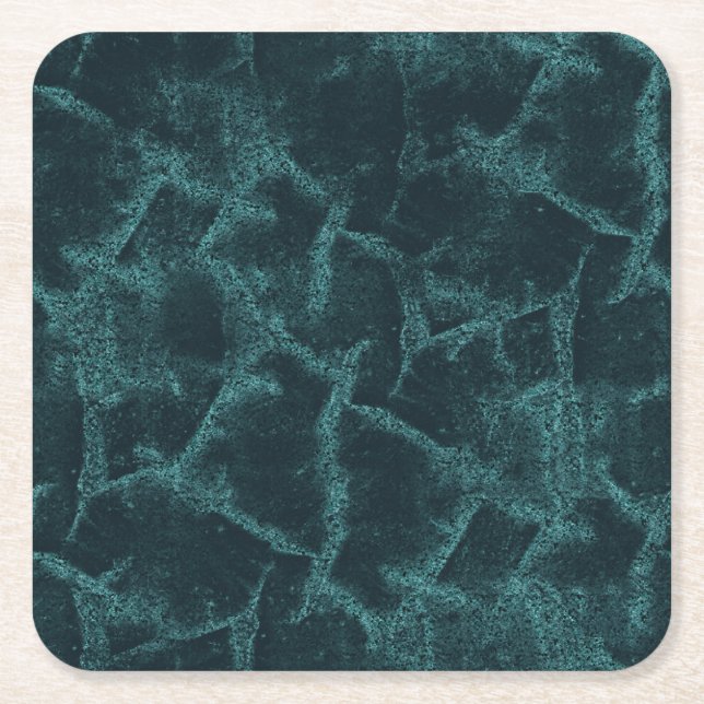 Dessous-de-verre Carré En Papier Noir texturquoise (Devant)
