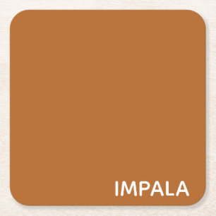 Dessous-de-verre Carré En Papier Nom de couleur brun Impala