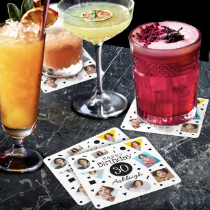 Dessous-de-verre Carré En Papier Nom de la photo 30e anniversaire