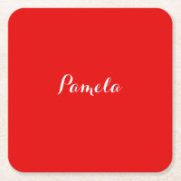 Nom élégant Minimaliste classique rouge chaud