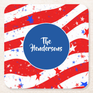 Dessous-de-verre Carré En Papier Nom personnalisé du jeu de Dessous de verre papier