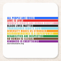 Nos valeurs sont Dessous de verre